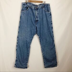Vintage Wrangler Rugged Wear Fleece Blue Lined Jeans Men’s Size 42X32